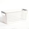 Cesta de Almacenamiento Rectangular de Boca Estrecha Plástico Hogar Ropa Interior Organizar Caja de Almacenamiento Snack Juguete Asa Cesta de Almacenamiento