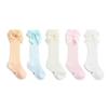 Calcetines de Algodón Ultrafinos con Lazo para Niños Verano Delgados de Tubo Largo Calcetines para Bebé Verano Delgados Calcetines para Bebé Algodón Puro A