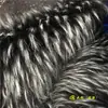 Mancha Alta Imitación Piel de Mapache Tela de Felpa Imitación Piel Cuello Pelo Punta Bicolor Piel Artificial