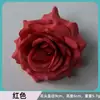 Cabeza de flor de rosa francesa de imitación para decoración de pared de boda, hecha a mano, con borde cruzado, de seda artificial.