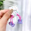 Cuerda para el cabello con cuentas grandes de estilo coreano para niños, accesorios para el cabello de dos cabezas con diseño de celebrante cibernético, cuerda para el cabello con forma de estrella de cinco puntas, aro para el cabello con tendón de goma elástico para bebés.