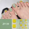 Adesivos para Unha do Pé Padrão Estéreo Zf Diamante de Imitação 3D Manicure Patch Impermeável Longa Duração Clareador Patch Completo para Unha do Pé Produto Acabado