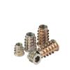 Tuerca de tornillo de cabeza avellanada con hexágono interior, tuerca de piezas empotradas para muebles M6/M8, tapa de tornillo de diente interior y exterior trapezoidal M10