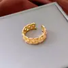 Anillo Abierto Rayado de Circonita Vintage Estilo Francés, Moderno y Versátil, Anillo para Dedo Índice Estilo Lujo Ligero, Accesorio de Mano Simple y Elegante, Diseño de Nicho