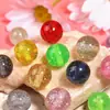 Cuentas acrílicas con purpurina fina de 16 mm, que no se decoloran, para pulseras, collares y accesorios para el cabello hechos a mano para DIY, cuentas redondas brillantes