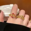 Anillo de Circón Estilo Palacio para Mujer Retro Exquisito Lujo Ligero de Alta Gama Anillo de Dedo Diseño Nicho de Moda Anillo de Dedo Abierto
