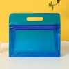 Bolsa de archivo de malla transparente al por mayor de fábrica bolsa de almacenamiento de material de cremallera de plástico PVC bolsa de cremallera para lavar