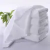 Toalha branca atacado malha de urdume absorvente não deformação Hotel banho de pés banho banho descartável