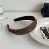 Tiara Xadrez Côncava e Convexa Estilo Coreano para Mulheres 2025 Nova Tiara de Cabelo Alta Grampo de Cabelo Acessório de Cabeça da Moda de Alta Qualidade