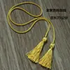Corda Dourada com Duplo Borlado, Corda com Alça Plana, Corda Trançada, Corda de Mão, Corda para Amarrar, Corda para Laçar, Corda para Alça de Caixa de Presente, Corda para Vedação de Garrafa de Vinho