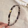 Diadema con estampado de leopardo de alta gama estilo coreano retro, nueva diadema dorada, diadema versátil para el cabello prensado, versión fina, accesorio para el cabello