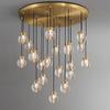 Lustre Moderno para Escada Duplex Lâmpada de Parede para Hall Lustre Moderno Totalmente de Cobre para Sala de Estar Lâmpada de Parede para Quarto e Cabeceira