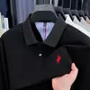 Nueva Camiseta de Algodón Puro de Manga Larga para Hombre de Paul con Cuello Polo y Logo de Caballo Bordado Ropa para Hombre de Primavera y Otoño