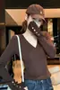 Nuevo Suéter de Punto Delgado con Cuello en V para Mujer Otoño/Invierno 2026 Diseño de Botones en el Puño Suéter Básico de Color Sólido