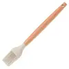 Herramientas para Hornear Sartén Antiadherente Hogareño Desmontable Brocha para Barbacoa Mango de Madera Brocha de Aceite de Silicona Brocha de Silicona para Hotcakes Haya