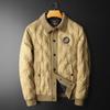 Estação europeia inverno Nova jaqueta bordada para baixo lapela masculina marca de moda masculina inverno pato branco para baixo casaco plus size moda