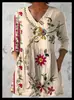 Estação Independente Roupas Femininas Soltas Confortáveis Estampa Digital Gola Redonda Manga Curta Feminino Europeu Americano Confortável Casual Item Padrão