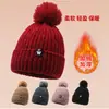 2025 Novo Chapéu de Lã Tricotado Quente de Inverno com Proteção para Orelhas Chapéu Frio para Ciclismo de Estudante Estilo Estrangeiro Casual Acolchoado de Inverno