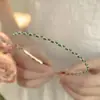 Faixa de cabelo verde-avó de alta qualidade, combina com tudo, grutas de cabeça feitas à mão, grampo de cabelo com temperamento super fada, faixa de cabelo retrô, acessórios de cabelo
