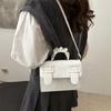Bolsa Pequena Feminina 2025 Inverno Nova Moda Bolsa de Ombro para o Dia a Dia Bolsa Quadrada Pequena Simples Bolsa Transversal Casual Retrô para Mulheres
