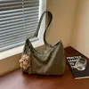 Bolso de mujer estilo vintage, color liso simple, gran capacidad, bolsa de mano versátil, moderno y a la moda, adecuado para ir al trabajo y salir, bolso de hombro para mujer