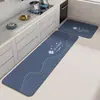 Alfombrillas de Cocina de Piso Nórdicas Simples Absorbentes de Agua y Aceite Barro de Diatomeas Alfombrillas Suaves Hogareñas Juego de Dos Piezas Alfombrillas Antideslizantes Venta al por Mayor Transfronteriza