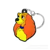 Animal Perro Gato Llavero de PVC Anillo de Llavero Cadena de Llaves Colgante Anillo de Llavero Llave de Coche