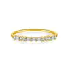 Anillo de plata de ley S925 con circonitas apiladas, diseño moderno personalizado, conjunto de plata, joyería sencilla europea y americana.