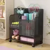 Cesta de Armazenamento para Tapete de Yoga com Rodas, Rack de Armazenamento para Equipamentos de Fitness, Rack de Armazenamento Doméstico para Sanduíche, Badminton, Eixo de Espuma