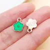 Estilo Bosque Aleación de Zinc Hongo Verde Aguacate Sirena Colgante DIY Pendientes Pulsera Llavero Accesorios de Joyería