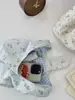 54171 Linda Bolsa de Lona Floral de Mano Bolsita para el Trabajo Bolso Pequeño Bolsa de Verano para Mujer Bolso de Muñeca Estilo Coreano