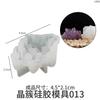 Molde de racimo de cristal de epoxi DIY 18 Decoración de racimo de HIELO rocalla piedra de cristal pilar de cristal de hielo molde de silicona para vela