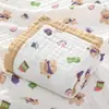 Manta Toalha de Banho para Bebê, Algodão Classe A, Gaze de Seis Camadas, Estampa de Desenho Animado, Manta Absorvente Ampliada para Recém-Nascidos e Crianças, Algodão Puro Classe A