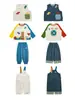 Conjunto Divertido de Juego para Niños Wulibuyi, Camiseta de Manga Larga con Cuello Redondo, Chaleco sin Mangas y Jeans, de Moda, para Primavera y Otoño