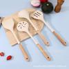Nuevos utensilios de cocina de silicona con mango de madera, pala de silicona, cuchara para saltear, olla de cocina, cuchara sopera, utensilios de cocina, pala para cocinar