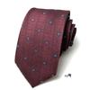 Camisa de traje de negocios casual para cuello blanco, personalizada, rayada floral, creativa, profesional, de anacardo, corbata de 7 cm para hombre