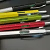 Caneta esferográfica multifuncional chave de fenda paquímetro, caneta de ferramenta de escala de nível seis, caneta de publicidade de toque capacitivo