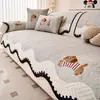 Almofada de Sofá Alienígena de Desenho Animado Todas as Estações Chenille Capa de Sofá para Sala de Estar Estilo Creme Móveis Macios para Casa Almofada de Assento