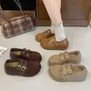 Mocasines casuales 2026 sin cordones y de suela blanda, un nuevo estilo de nicho de zapatos inspirados en Birkenstock, zapatos de maternidad para mujer, diseño retro de otoño