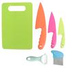 En stock Guardería Educación Temprana Cuchillo de Plástico Cuchillo de Fruta para Niños Pelador de Frutas y Verduras Lobos de Papa Cuchillo para Cortar Pan