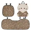 2026 Nueva Almohadilla para Asiento de Coche Estampado de Leopardo Patrón de Gato Antideslizante Transpirable Funda para Asiento para Verano Almohadilla Universal para Asiento de Coche