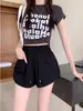 Shorts de pierna ancha talla grande para chica rellenita, verano para mujer, estilo coreano, holgados, adelgazantes, cintura alta, pantalones cortos calientes de playa japonesa, pantalones de pijama, ropa exterior