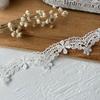 Acessórios de renda solúvel em água branca de alta qualidade feitos à mão diy decorativo boneca roupas livro roupas artesanais material largo