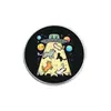 Broche de Gato Alienígena de Desenho Animado Hobby Série Espacial Personalidade Bolsa Roupas Versátil Emblema de Metal