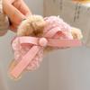 Clip de felpa marrón leche clip para el cabello de niños accesorios para el cabello de otoño e invierno pasador de lazo niña flor clip de tiburón