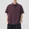 Roupas Masculinas Xintang 2026 Verão Nova Camisa Polo Masculina com Gola Reversível, Manga Curta, Fina, Marca da Moda, Camisa Polo de Manga Três Quartos
