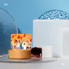Molde Cubo para Fazer Artesanato DIY com Cola Pingando, Chanfro de Borda Arredondada, Espécime de Flores Secas Imortais