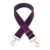 Cross-border nova cor sólida 3,8 cm de largura alça de ombro cor brilhante fio de seda decoração alça longa bolsa feminina acessórios substituição cinto