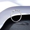 PAG & MAG Anillo de Plata Esterlina S925 de Lujo Ligero con Piedra Ojo de Caballo para Mujer, Circonita Micro-incrustada, Anillo Simple Abierto Ajustable