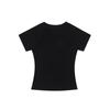 HeyHenry Camiseta Roja de Cuello en V Ressel de Manga Corta para Mujer Verano 2025 Ajustada Ceñida Top Slim de Hombro